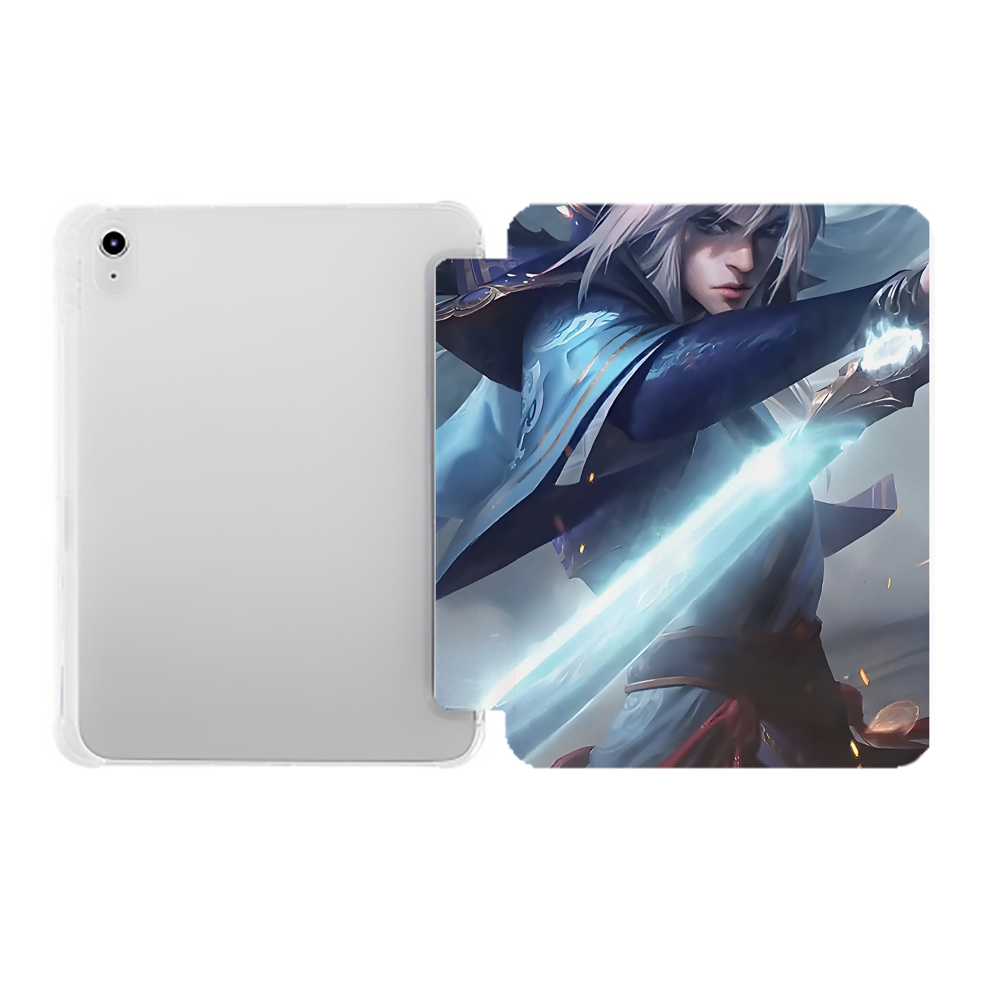 （画像用） リーグ・オブ・レジェンド League of Legends LOL IPad ケース ペン収納付き 三つ折りスタンド PUレザー×シリコン 対応機種9.5/10.5/10.9インチ